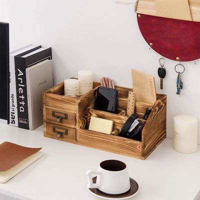 Χειροποίητος οργανωτής τραπεζιού για ξύλινη επιφάνεια εργασίας