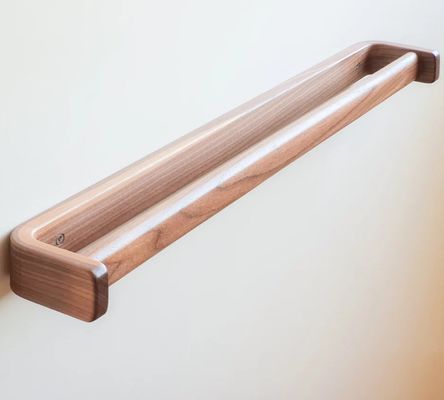 Κρεβάτι πετσέτας μπάνιου χειροποίητο ξύλινο μπαρ πετσέτας Μεγάλο σιδηρόδρομο πετσέτας καρύδας μη αναδιπλούμενο ράφι