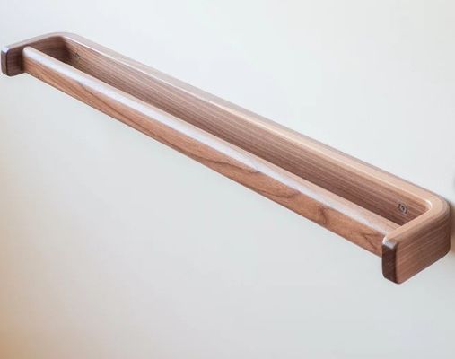 Κρεβάτι πετσέτας μπάνιου χειροποίητο ξύλινο μπαρ πετσέτας Μεγάλο σιδηρόδρομο πετσέτας καρύδας μη αναδιπλούμενο ράφι