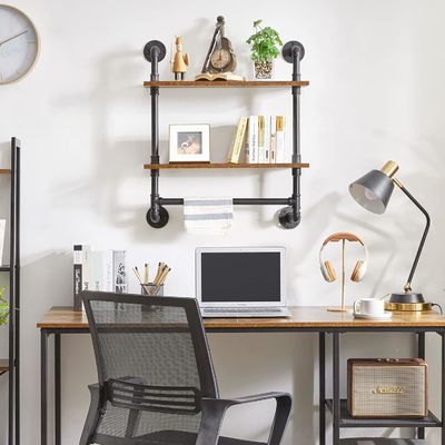 Οικιακή συσκευή οθόνη τοίχου βιβλιοθήκη Βιομηχανικό ράφι σωλήνα για την αποθήκευση γραφείου κουζίνας