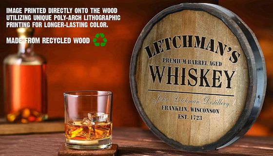 Πλαστική Εκτύπωση Διαχείριση ξύλινων βαρελιών Διακόσμηση τοίχου Σημείωση μπάρας για κρασί και μπύρα