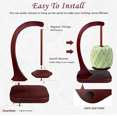 Μηχανισμός στροβιλισμού μαγνητικού μετάλλου Στροβιλιστής ξύλινου νήματος για πλέξιμο και κροσέ