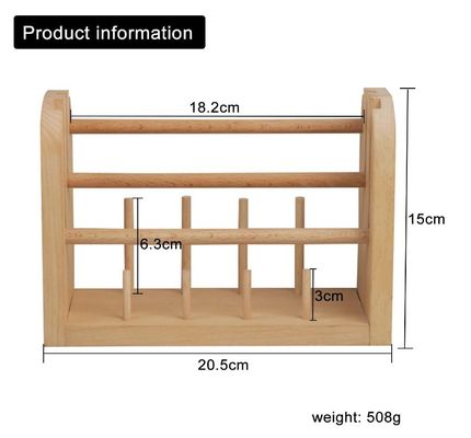 202406 Κρατητής τροχιάς από ξύλινο νήμα Τήχος τροχιάς αποθήκευσης ράφης Στροφή σφαίρας ελκυστήρας συμπαγής