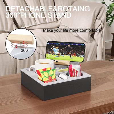 Αδιάβροχο Αντιδιαρροϊκό ξύλινο καναπέ Κρατητή Κύπελλο Τράβηγμα για κρεβάτι καναπέ Οργανωτής χειροποίητο