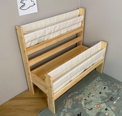 Μοντεσσόρι ξύλινο βιβλιοθήκη κρυμμένη αποθήκευση και λειτουργία εξοικονόμησης χώρου για βρέφη