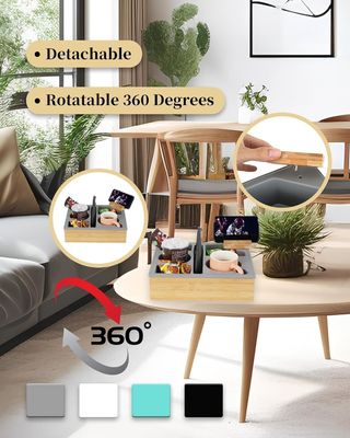 Εναλλακτικός κάλυπτης τηλεφώνου ξύλινος σιλικόνης μπαμπού καναπέ κάλυπτης ποτηριού φορτηγό οργανωτής για κρεβάτι σνακ προσαρμοσμένο λογότυπο αποδεκτό