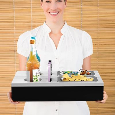 Προσαρμοσμένο λογότυπο Αποδεκτό δημοφιλές καναπέ μπαρ σνακ κουτί καναπέ διοργανωτής για πλάγια τραπέζια