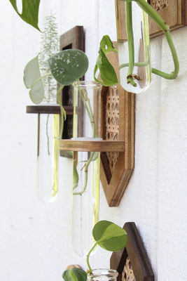 Εγκλωβισμένη από τοίχο υδραυλική φυτεύτρια Boho Φυτεύτρια με εκτύπωση με νήμα μετάξι