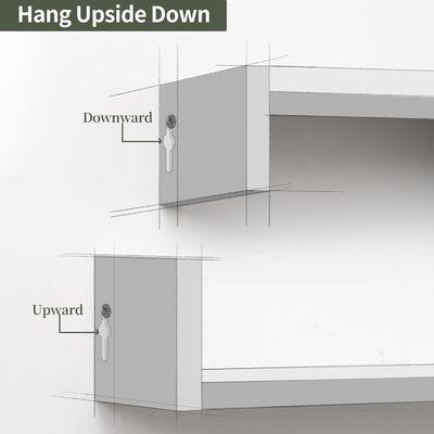 Κλουβί κατοικίδιων ζώων Τείχος οργανωτής αποθήκευσης βιβλιοθήκη Σετ από 3 ξύλινα πλωτά ράφια για αποθήκευση