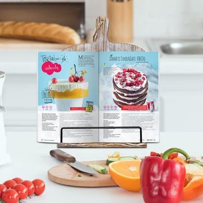 Ξύλινο ράφι ανάγνωσης Γραφείο ημερολογιακό ράφι με στερεό ξύλο και δωρεάν δείγμα