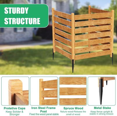 Μεταλλικά παλούκια 3 πίνακες οθόνες ιδιωτικής ζωής Πίνακες φράχτη για κλιματιστικό προσαρμοσμένο λογότυπο