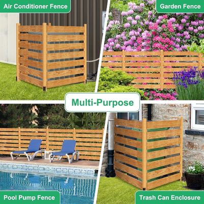 Μεταλλικά παλούκια 3 πίνακες οθόνες ιδιωτικής ζωής Πίνακες φράχτη για κλιματιστικό προσαρμοσμένο λογότυπο