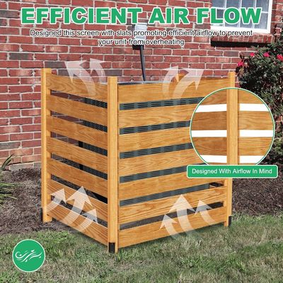 Μεταλλικά παλούκια 3 πίνακες οθόνες ιδιωτικής ζωής Πίνακες φράχτη για κλιματιστικό προσαρμοσμένο λογότυπο