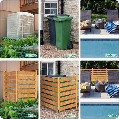 Μεταλλικά παλούκια 3 πίνακες οθόνες ιδιωτικής ζωής Πίνακες φράχτη για κλιματιστικό προσαρμοσμένο λογότυπο