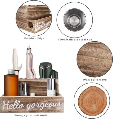 Κρατήστε το μπάνιο σας τακτοποιημένο χωρίς προσπάθεια με αυτό το ξύλινο στεγνωτήριο μαλλιών και στερεοποιητή