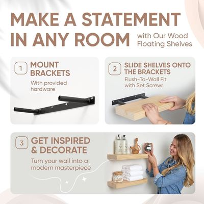 Σετ από 2 Ρουστικά Κτηριακά Ξύλινα Ανεμόπτερα 16 x 6,5 x 1,75 ίντσες Σύγχρονο Σχεδιασμό