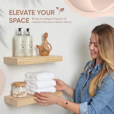 Σετ από 2 Ρουστικά Κτηριακά Ξύλινα Ανεμόπτερα 16 x 6,5 x 1,75 ίντσες Σύγχρονο Σχεδιασμό