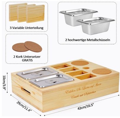 Προσαρμοσμένο λογότυπο ξύλινο τραπέζι με καπάκι για ποτό και αποθηκευτικό θάλαμο