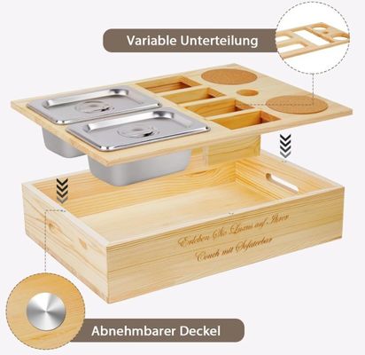 Προσαρμοσμένο λογότυπο ξύλινο τραπέζι με καπάκι για ποτό και αποθηκευτικό θάλαμο