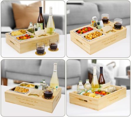 Προσαρμοσμένο λογότυπο ξύλινο τραπέζι με καπάκι για ποτό και αποθηκευτικό θάλαμο