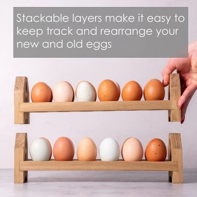 Δισκίο από ξύλινο κουτί αυγών χειροποίητο μπαμπού ή προσαρμοσμένο ξύλινο κάλυμμα αυγών για κουζίνα αγροκτήματος