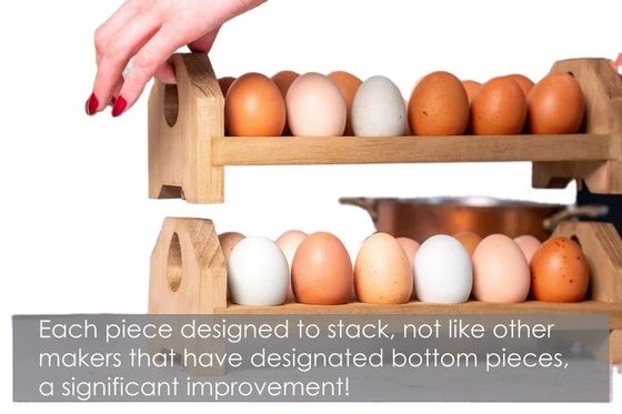 Δισκίο από ξύλινο κουτί αυγών χειροποίητο μπαμπού ή προσαρμοσμένο ξύλινο κάλυμμα αυγών για κουζίνα αγροκτήματος