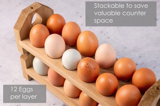 Δισκίο από ξύλινο κουτί αυγών χειροποίητο μπαμπού ή προσαρμοσμένο ξύλινο κάλυμμα αυγών για κουζίνα αγροκτήματος
