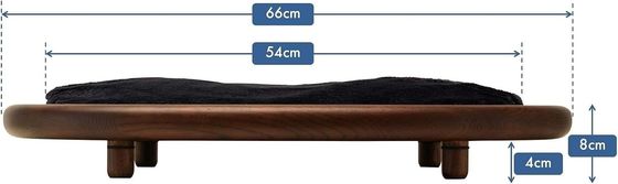 Καθαρό ξύλινο τετράγωνο κρεβάτι για κατοικίδια ζώα με αντιγλιστρούμενο σχεδιασμό και εύκολη δομή φροντίδας