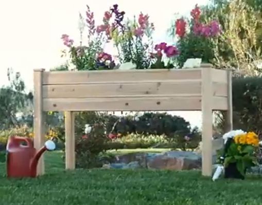 48x24x30in Υψηλό ξύλινο κουτί φυτεύματος για πίσω αυλή Λάμιναρισμός γυαλιστερό ξύλο ξύλο