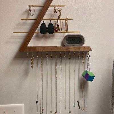 Ετικέτα Προσαρμοσμένο Αποδεκτό Ατέλειωτο Ξύλινο Ξύλο Χρώμα Κρεμάστης Αλεξάνθρακας Κοσμήματα Οργανωτής