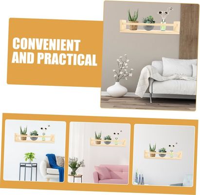 Ξύλινο διακοσμητικό κρεμασμένο ράφι σετ 2 για το βιβλίο Κουζίνα και παιδική τάξη οργανωτής δώρο