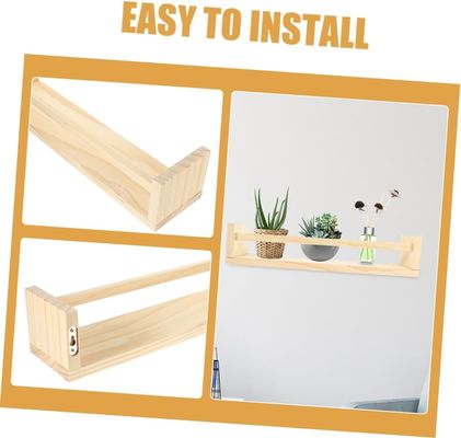 Ξύλινο διακοσμητικό κρεμασμένο ράφι σετ 2 για το βιβλίο Κουζίνα και παιδική τάξη οργανωτής δώρο