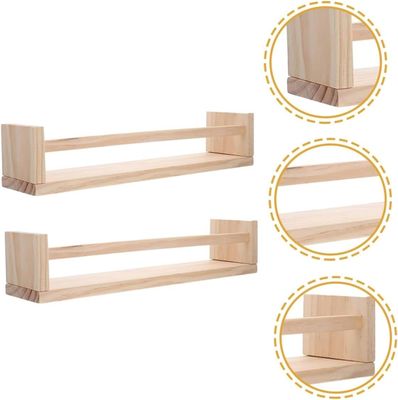 Προσαρμοσμένο λογότυπο ξύλινο κρεμασμένο ράφι για βιβλία και φυτά