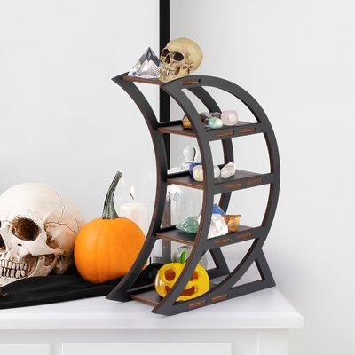 Διαμέρισμα ξύλινο ράφι διαφάνειας Κρατήρας φεγγαριού Διακοσμητικά ράφια για καθιστικό