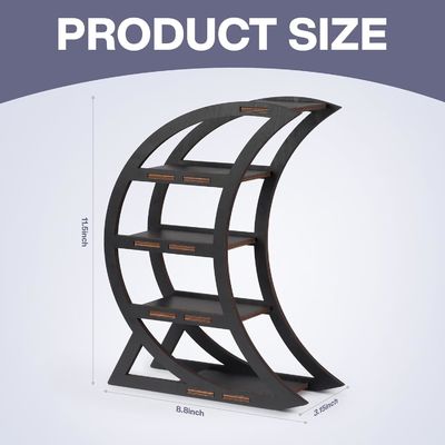 Διαμέρισμα ξύλινο ράφι διαφάνειας Κρατήρας φεγγαριού Διακοσμητικά ράφια για καθιστικό