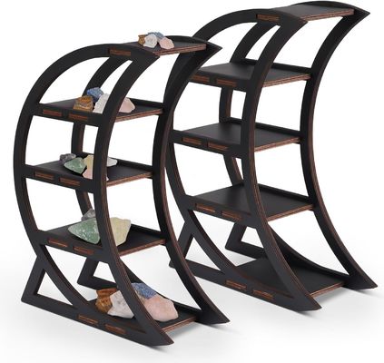 Διαμέρισμα ξύλινο ράφι διαφάνειας Κρατήρας φεγγαριού Διακοσμητικά ράφια για καθιστικό