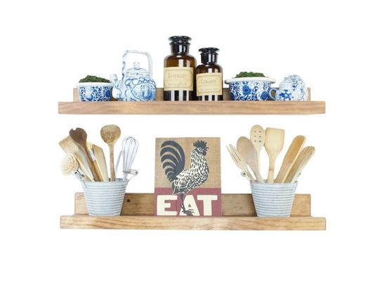 Προσαρμοσμένο λογότυπο Αποδεκτό ξύλινο πλωτό ράφι για εξαιρετική διακόσμηση σπιτιού