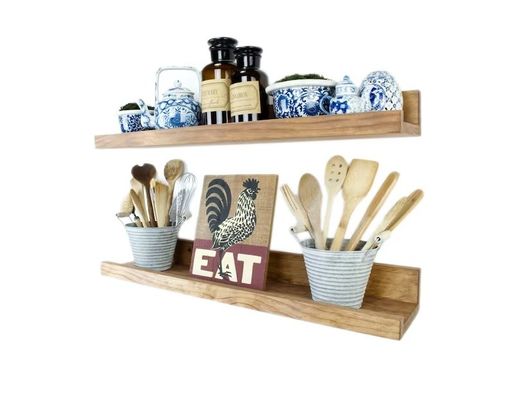 Προσαρμοσμένο λογότυπο Αποδεκτό ξύλινο πλωτό ράφι για εξαιρετική διακόσμηση σπιτιού