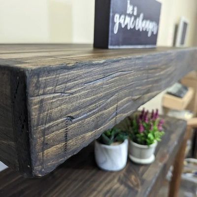 Ρουστικό στυλ ξύλινα πλωτά ράφια 3 ίντσες πάχος 10 ίντσες βάθος Προσαρμόσιμα OEM ODM