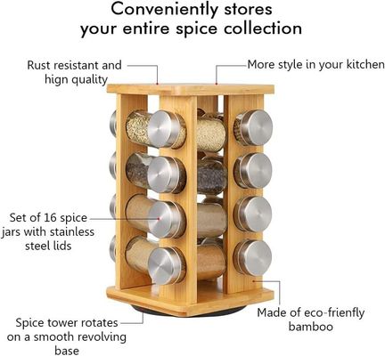 4 στρώσεων από ανοξείδωτο χάλυβα περιστρεφόμενο ράφι κουζίνας οργανωτής κάτω αποθήκευση για το ράφι μπαχαρικών