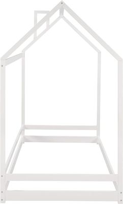 Παιδικά έπιπλα υπνοδωματίου Δίδυμο μέγεθος Γόνατος κρεβάτι με ξύλινο σπίτι σχεδιασμό και κάλυψη