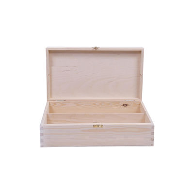 Ατελείωτο κουτί κρασιού από ξύλο πεύκου με πακέτο δώρου 34x20x10cm Προσαρμοσμένο