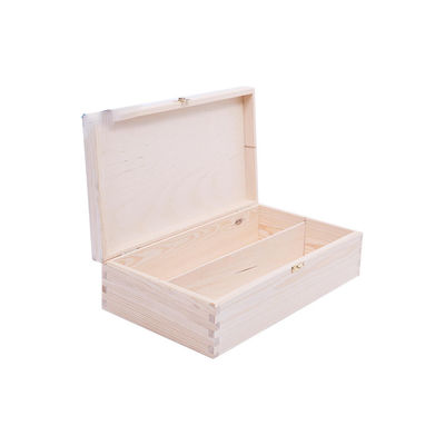 Ατελείωτο κουτί κρασιού από ξύλο πεύκου με πακέτο δώρου 34x20x10cm Προσαρμοσμένο