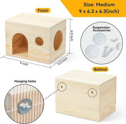 Γειτονιά από ξύλο για μικρά ζώα με σταθερό σχέδιο σε προσιτό κόστος