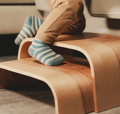 Φορητό ξύλινο σκαμνί παιδιού Custom Logo Δύο σκαλοπάτια για κουζίνα ΠΑΝΕΛΙΟ ΠΑΡΑΠΟΙΗ