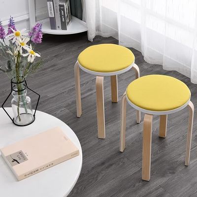 Σύγχρονη σχεδίαση ξύλινη καρέκλα για την κουζίνα 4 πόδια αντισκονική στρογγυλή στέγη σκαμνίου