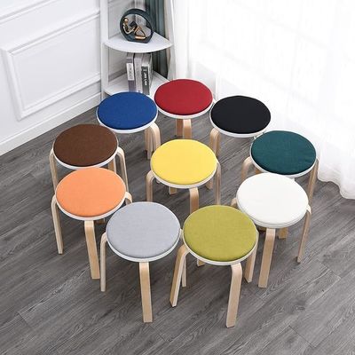 Σύγχρονη σχεδίαση ξύλινη καρέκλα για την κουζίνα 4 πόδια αντισκονική στρογγυλή στέγη σκαμνίου