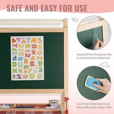 Στερεό ξύλο ρυθμιζόμενο διπλό πλάι Τέχνη ζωγραφική όρθιος χάρτης με πεύκο υλικό