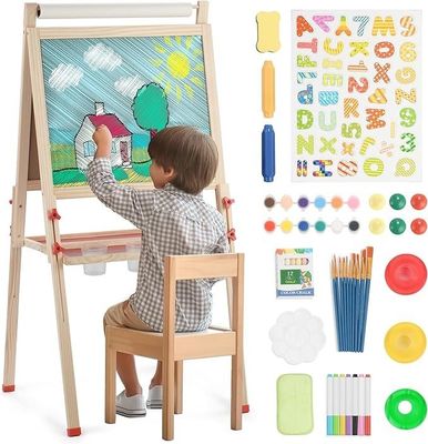 Στερεό ξύλο ρυθμιζόμενο διπλό πλάι Τέχνη ζωγραφική όρθιος χάρτης με πεύκο υλικό