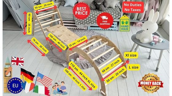 Μοντεσσόρι 3 σε 1 Σετ Ενδυμάτων Έπιπλα Ανεβαίνοντας Αντικείμενα Baby Gym Grey Pastel Standard Size